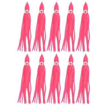 Imagem de 10pcs Trolling Shair Shairts, Saias de Polvo Macio Trolling Lure para Pesca Offshore, Mirando Salmão, Atum, Peixe -rei, Marlin, Veleiro (18cm)