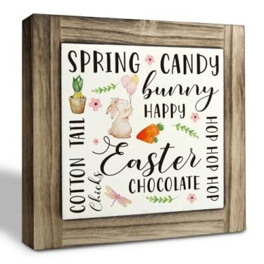 Imagem de XJCUG Placa De Madeira Com Tema Primavera, Decoração Mesa Placas Madeira, Lista Estações Da Mesa, Casa Fazenda, Rústica Para Casa, Independente Páscoa, Enfeites Festa Quarto Infantil