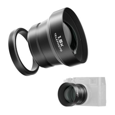 Imagem de Freewell Lente teleobjetiva 1,5X compatível com Fuji X100VI X100V – Zoom aprimorado e design leve - preta