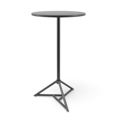 Imagem de Mesa Bistro Base Piramidal Dot Preto Plaxmetal