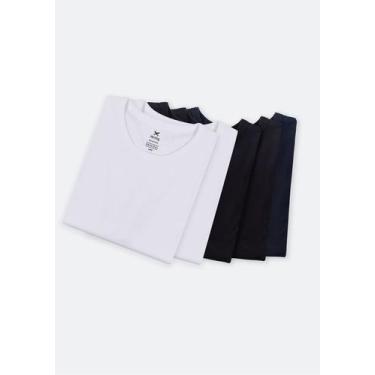 Imagem de Kit Com 5 Camisetas Masculinas Básicas Slim - Hering, P, Multicores