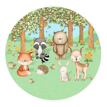 Imagem de Painel Redondo 3D Sublimado Bosque Frd-5514