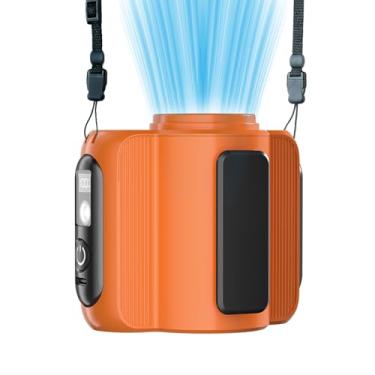 Imagem de TrendGear Ventilador portátil recarregável de 5000 mAh, ventiladores de cintura pessoais vestíveis com fluxo de ar forte, tempo de funcionamento de até 36H, ventilador de cinto mãos livres para