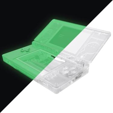 Imagem de eXtremeRate Brilha no escuro - capa de substituição verde completa para Nintendo DS Lite, capa de console portátil personalizada com botões, lente de tela para Nintendo DS Lite NDSL - Console não