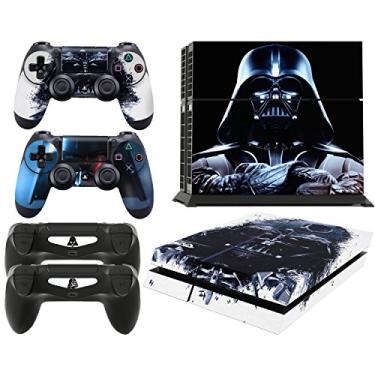Imagem de giZmoZ n gadgetZ Adesivo Vinal para console PS4 DV de Starwars + 2 conjuntos de capas de controle