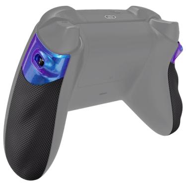 Imagem de eXtremeRate Flexor – Kit de manoplas laterais emborrachadas com gatilho para controle Xbox Series X/S, manopla ergonômica para controle Xbox Core – Camaleão texturizado com diamante roxo e azul