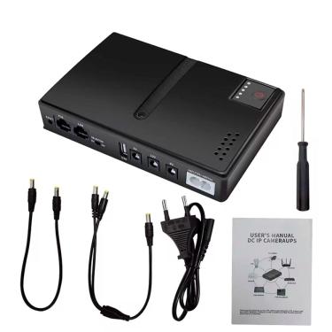 Imagem de Mini Nobreak, Fonte UPS Portátil, 5V/9V/12V, 18W, Bateria de Backup Para Câmera e Roteador Wi-Fi, DC1018L 