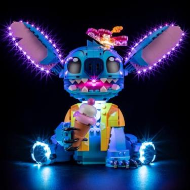 Imagem de YEABRICKS Nova versão melhorada kit de luzes LED para-43249 Disney Stitch modelo de blocos de construção (excluindo o kit de construção)