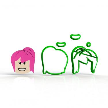 Imagem de Cortador Roblox - Menina Modular Tamanho 6 Cm