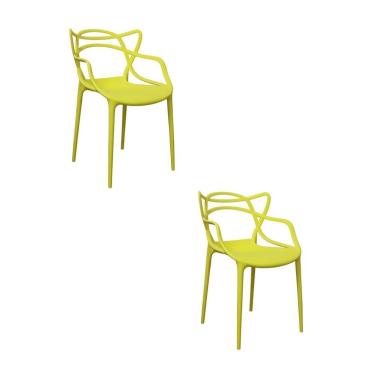 Imagem de Kit 2 Cadeiras Polipropileno Aviv Fratini Amarelo