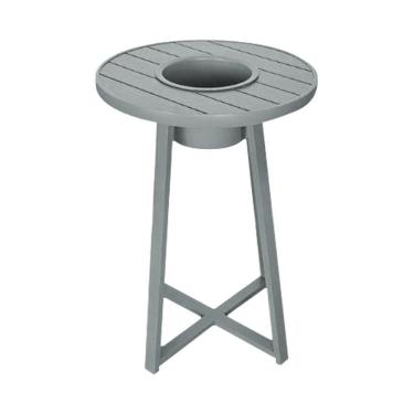 Imagem de Mesa Bistrô Champanheira Para área Gourmet E Varanda Alumínio Cinza-preta - Cor: Preto