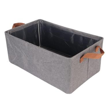 Imagem de Caixa Organizadora Com Alça Lateral Cinza 20x39x30 - Ke Home