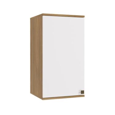 Imagem de Armário Aéreo Celeste Kappesberg 100% Mdf 1 Porta Nogueira/branco 40cm