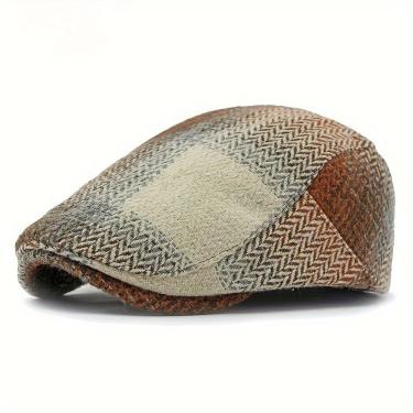 Imagem de Boina Elegante Gradiente De Pintor Estilo Britânico Bege