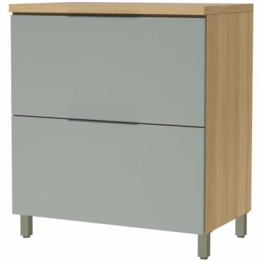 Imagem de Balcão Nesher Marquesa Em Mdf 15mm 1 Porta, 1 Gaveta, 1 Pra Nature Com Verde