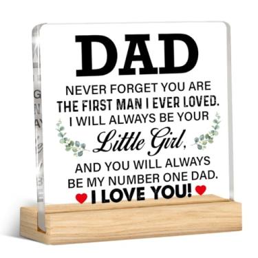 Imagem de Dad Gifts from Daughter, I Love You Gifts for Dad Acrylic Desk Plaque Sign for Home Desk Shelf Decor, Pai Gifts for Dad Day Birthday