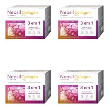 Imagem de Kit Neosil Collagen Sabor Abacaxi Com 4 Caixas De 30 Sachês Cada - U.S