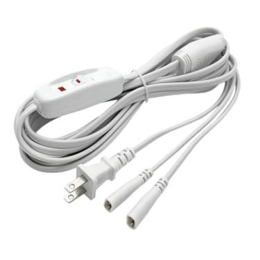 Imagem de cezelux Cabo De Alimentação Para Luzes Led Hexagonais Com Interruptor, Conectores Garagem, 9 Pés, 10A, 2 Pinos Luminária Cezelux, Acessório Substituição/Sobressalente, Tipo Colmeia (1 2)