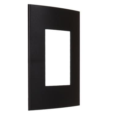 Imagem de Placa 4x2 3 Posto Preta Fosca Clean Margirius, Preta