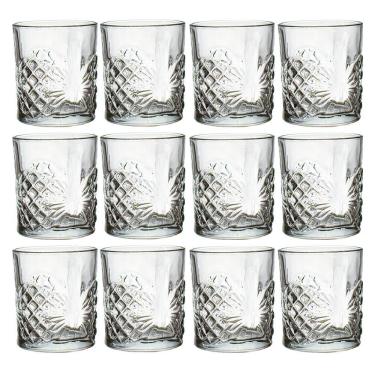 Imagem de Jogo de Copos de Vidro De Whisky Rozana Transparente 310ml 12 peças - Casambiente