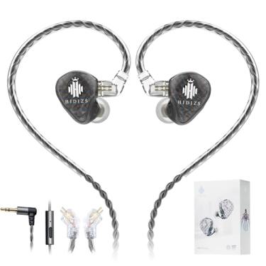 Imagem de Hidizs Fones de ouvido MS1 Galaxy IEM para jogos – Motor magnético duplo para som imersivo de jogos, fones de ouvido com fio/microfone embutido/cabo destacável de 2 pinos, plugue de 3,5 mm