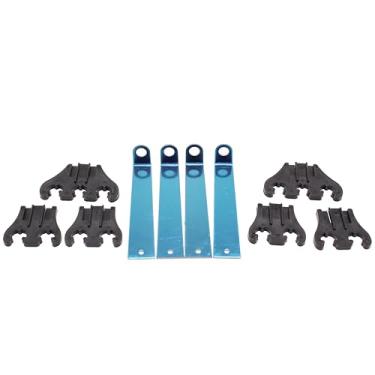 Imagem de Teares de fio de vela de ignição universais cromados pretos separador de 7/8/9 mm serve para Chevy Ford