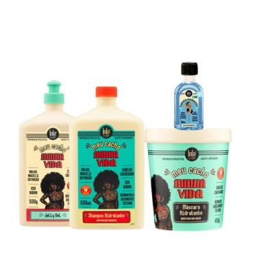 Imagem de Kit Lola Meu Cacho Minha Vida Sh 500ml + Masc 450ml + Jelly Gel 500ml 