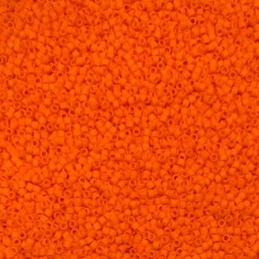 Imagem de Miyuki Delica 11/0 contas de semente - contas de vidro a granel 5 gramas e tamanho 1,6 mm 1000 peças contas de semente de vidro laranja fosco (DB752)