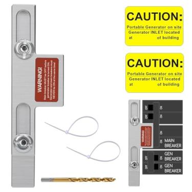 Imagem de Kit de intertravamento do gerador, painel de intertravamento elétrico compatível com o disjuntor principal de 150 ou 200 ampères do medidor Square D Homeline.