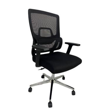 Imagem de Cadeira de Escritório Presidente Home Office Ergonômica com Tela Mesh Reclinável Premium - Preto