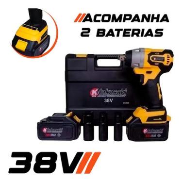 Imagem de Chave de impacto bateria 38v brushless nakkan  620 nm torque profissio