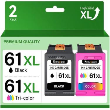 Imagem de Cartuchos de tinta Kimveway 61XL pretos e coloridos para impressora HP