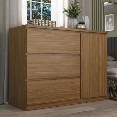 Imagem de Cômoda Sapateira 3 Gavetas 1 Porta 100% MDF Gales - Mambel