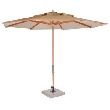 Imagem de Ombrelone Leblon Creme em Madeira 2,00 MT (LARG) Base 49x49 cm Central