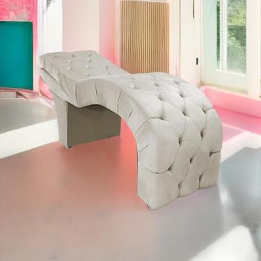 Imagem de Maca Estética com Encosto Dobrável Facial Capitonê Cílios Salão P02 Li