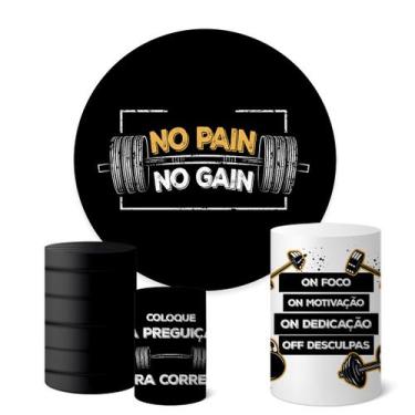 Imagem de Trio Capas Cilindro + Painel Redondo 1,50m Academia - Fadrix, K1ACA000