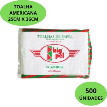 Imagem de Toalha Americana Mono Lisa 25cm x 36cm C/ 500 und - BIGPEL