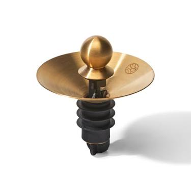 Imagem de RBT Rolha de despejador de vinho 360° sem gotejamento, aço inoxidável de perfil baixo e acessório de vinho de silicone para servir e armazenar