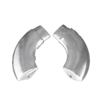 Imagem de Curva corrimao aluminio barra chata brilhante parede kit 2 un - VCB