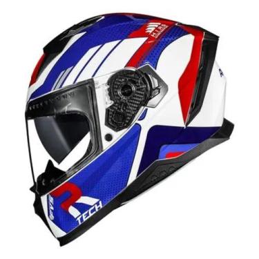 Imagem de Capacete Race Tech Volt Track Branco/ Azul, 60