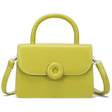 Imagem de XMLIZHIGU Pequena bolsa transversal, linda bolsa feminina moderna, bolsa clutch com alça superior para meninas, 2 # verde