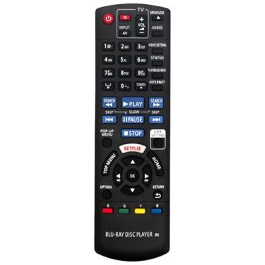 Imagem de N2QAYB001157 Controle remoto de substituição para leitor de discos Blu-Ray Panasonic DMP-UB400 DMP-UB300