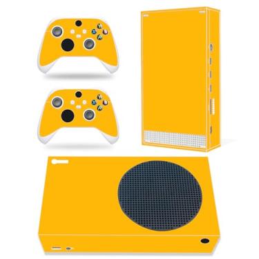 Imagem de Skin Sticker Capa protetora de vinil compatível com console e controle Xbox Series S (laranja)