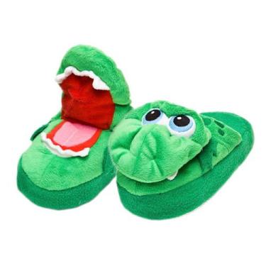 Imagem de Chinelos Stompeez Growling Dragon Size Small (9-11) para crianças