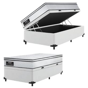 Imagem de Cama Box Baú Solteiro Gazin Colchão Molas Ensacadas Maximus