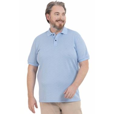 Imagem de Camisa Polo Plus Size Masculina Malha Tricot Algodão Casual-Masculino