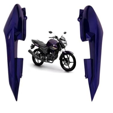 Imagem de Kit Par Carenagem Rabeta Traseira Lateral Roxo Metálico Fazer 150 2024