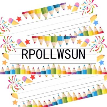 Imagem de Etiquetas de nome de mesa para sala de aula - 36 placas de nome de alunos para sala de aula, jardim de infância, pré-escola, 1ª, 2ª e 3ª séries, placas de identificação de professores 22 x 7 cm para