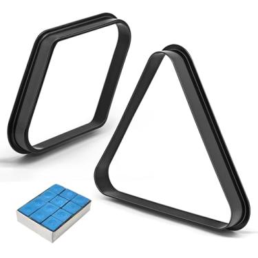 Imagem de MoyanSuper Rack de bola de bilhar de plástico rack triangular de bilhar, suporte de bola de mesa de bilhar, suporte de posicionamento de bola de sinuca, rack de bola de sinuca de 6 cm