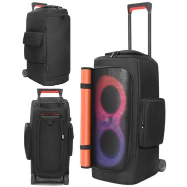 Imagem de HUAYUWA Capa protetora multifuncional, resistente a arranhões, compatível com JBL PartyBox 110/120/310/320/520/710/1000, alto-falante portátil e acessórios (para PartyBox 310/Stage 320)